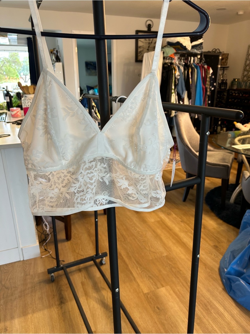Lace Bralette Camisole - White